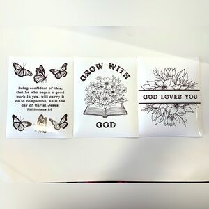 3 piece Inspirational Bible verse Wall Art Set 8x10